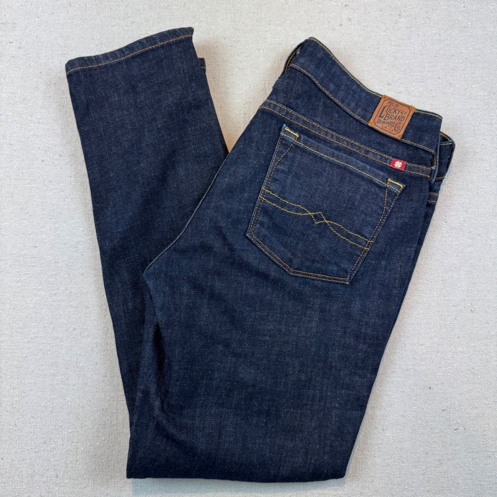 Vintage Lucky Brand 8/29 Zoe Skinny Ankle Crop Jeans Womens Dark Stretch Y2K